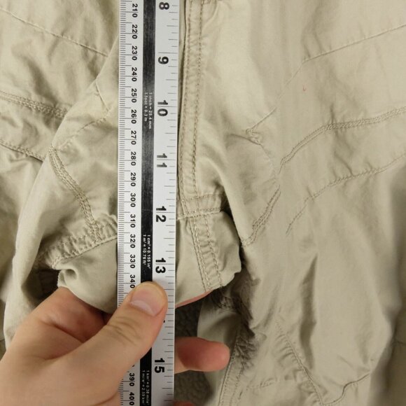 Projek Raw Cargo Shorts Mens 38 Beige Lightweight Army Boho Outdoor Hiking - Picture 7 of 10